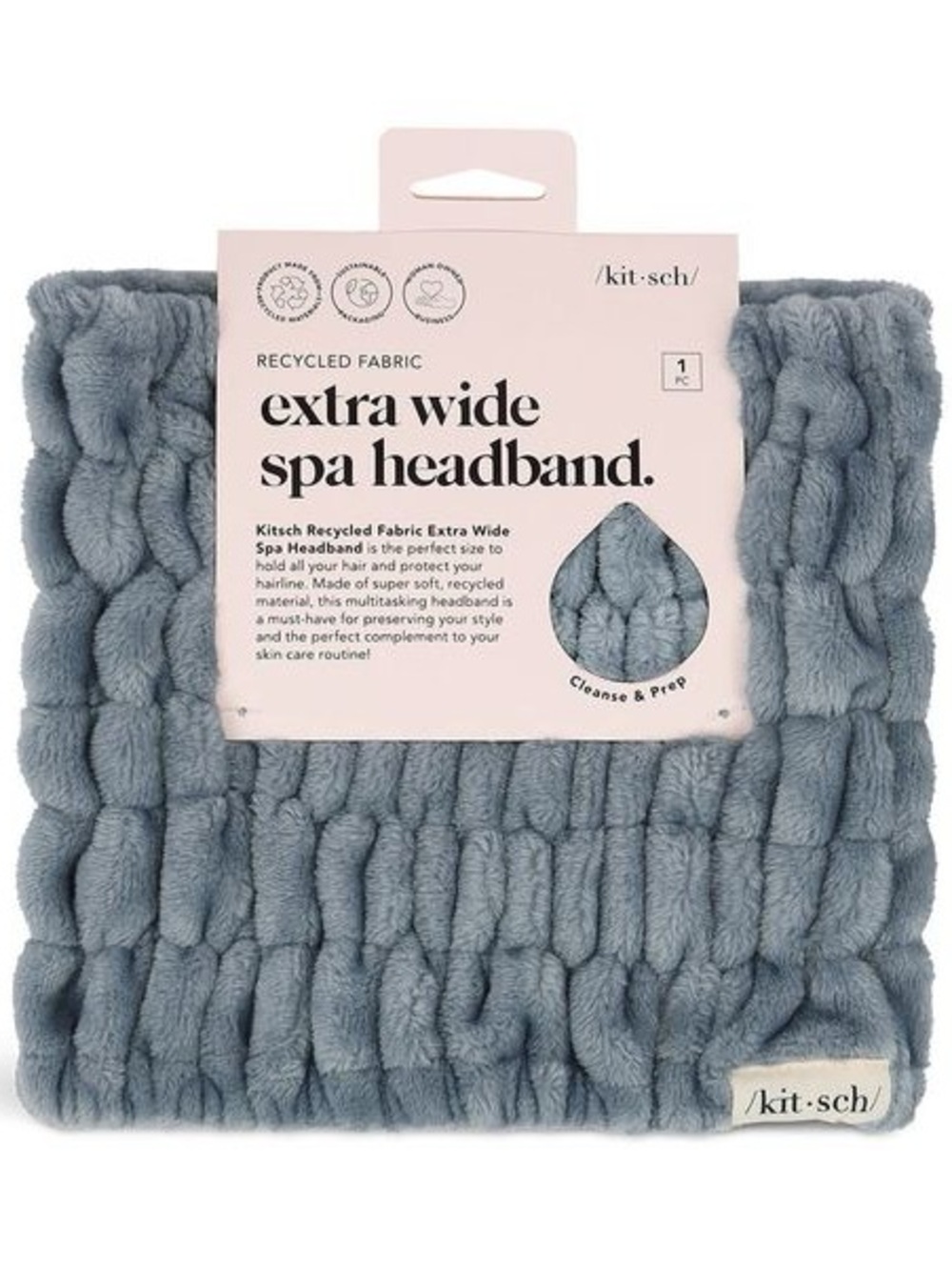 Kitsch Extra Wide Spa Headband - Slate Gray